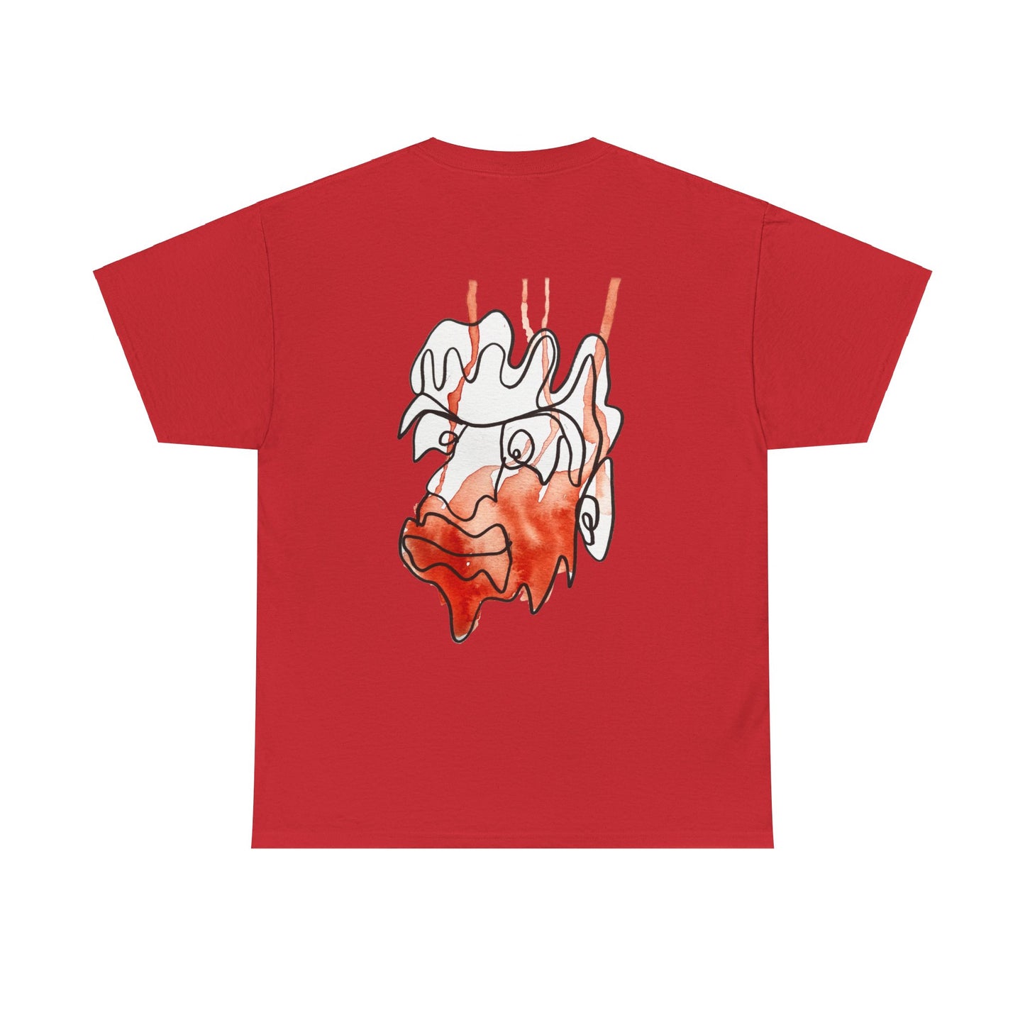 Amazed - Unisex Heavy Cotton Tee: Comfort & Style - DANA Shop - T-Shirt - Red - S - Casual to Semi-Formal Tee