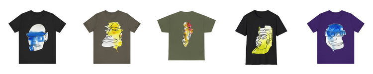 The Living Line — five original QDANA character T-shirts