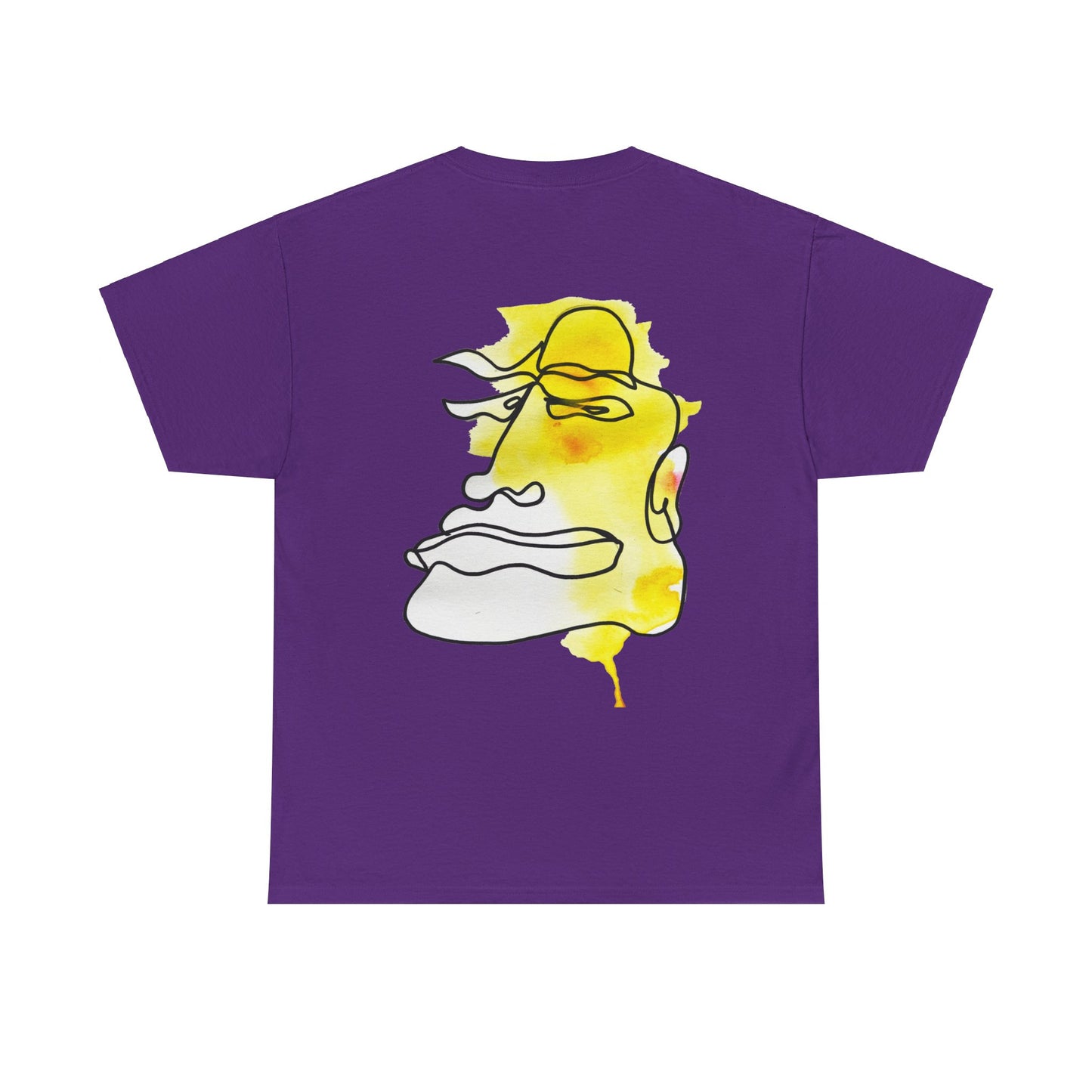 Not Sad - Heavy Cotton T-shirt - DANA Shop - T-Shirt - Purple - S Crew neck - DTG - Men's Clothing