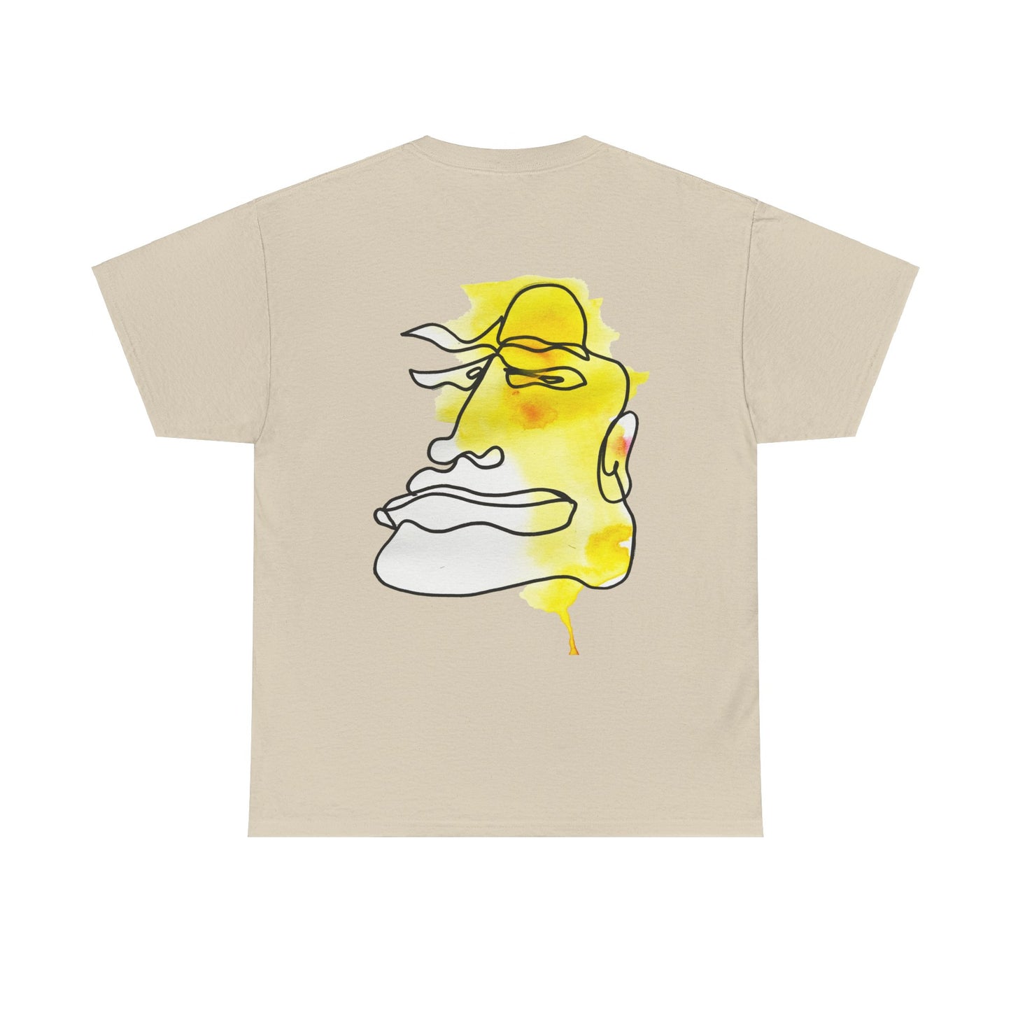 Not Sad - Heavy Cotton T-shirt - DANA Shop - T-Shirt - Sand - S Crew neck - DTG - Men's Clothing