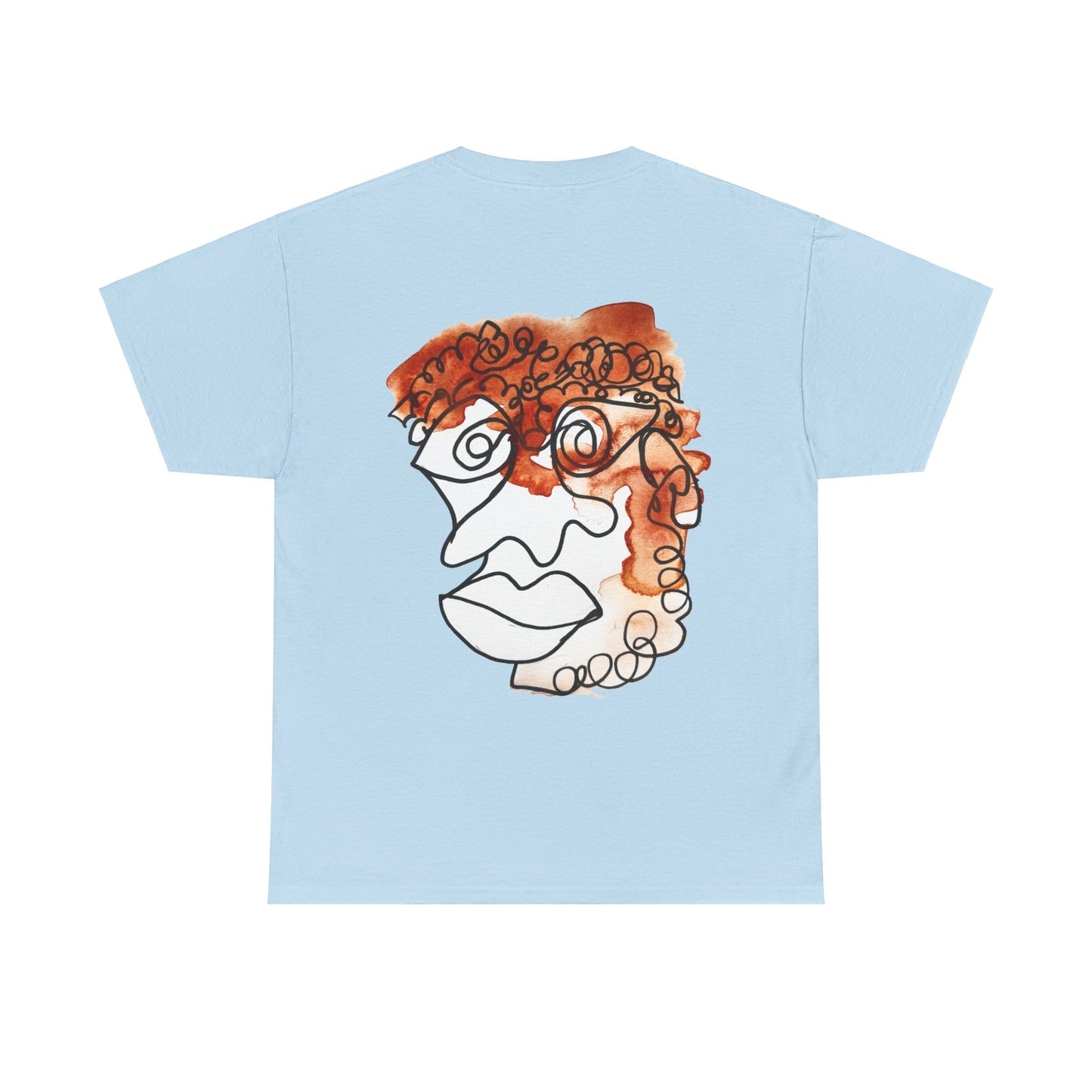 Doleful - Unisex Heavy Cotton Tee: Comfort & Style - DANA Shop - T-Shirt - Light Blue - S 100% US Cotton - Casual to Semi