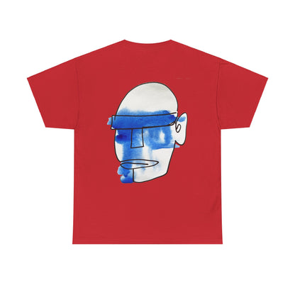 Mask - Unisex Heavy Cotton Tee: Comfort & Style - DANA Shop - T-Shirt - Red - S 100% US Cotton - Casual to Semi-Formal Tee