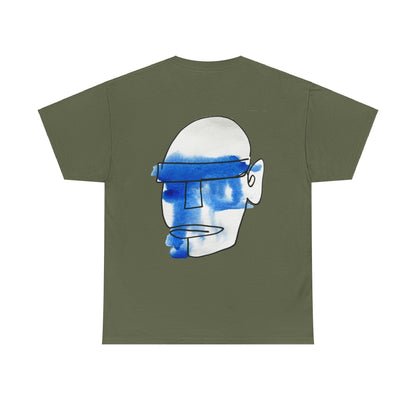 Mask - Unisex Heavy Cotton Tee: Comfort & Style - DANA Shop - T-Shirt - Military Green - 100% Cotton - Casual to Semi-Formal