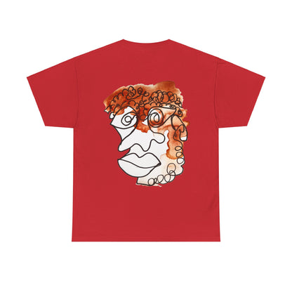 Doleful - Unisex Heavy Cotton Tee: Comfort & Style - DANA Shop - T-Shirt - Red - S 100% US Cotton - Casual to Semi-Formal Tee