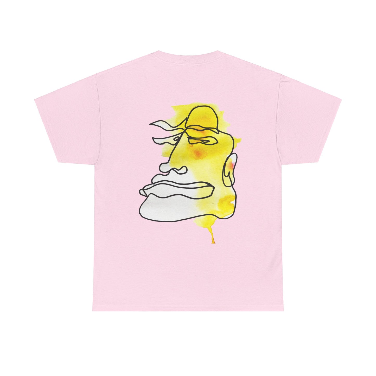 Not Sad - Heavy Cotton T-shirt - DANA Shop - T-Shirt - Light Pink - S Crew neck - DTG - Men's Clothing