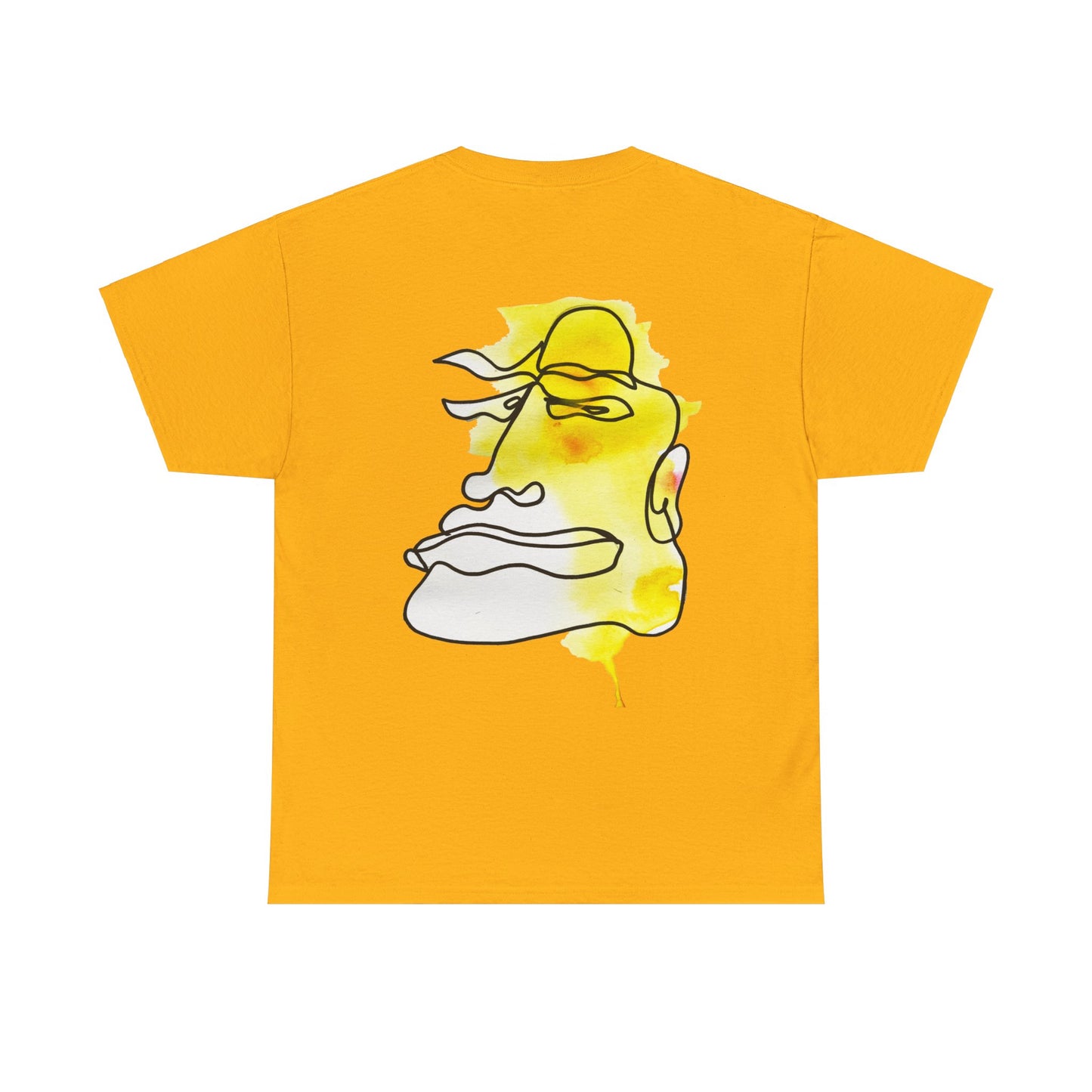 Not Sad - Heavy Cotton T-shirt - DANA Shop - T-Shirt - Gold - S Crew neck - DTG - Men's Clothing