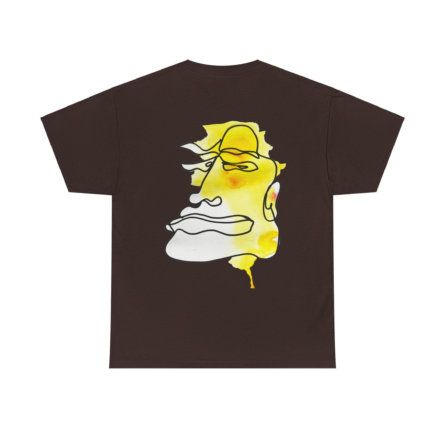 Not Sad - Heavy Cotton T-shirt - DANA Shop - T-Shirt - Dark Chocolate - S Crew neck - DTG - Men's Clothing