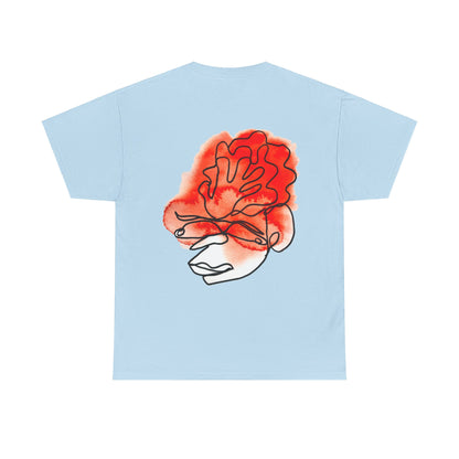 Wrapped - Unisex Heavy Cotton Tee: Comfort & Style - DANA Shop - T-Shirt - Light Blue - S 100% US Cotton - Casual Wear