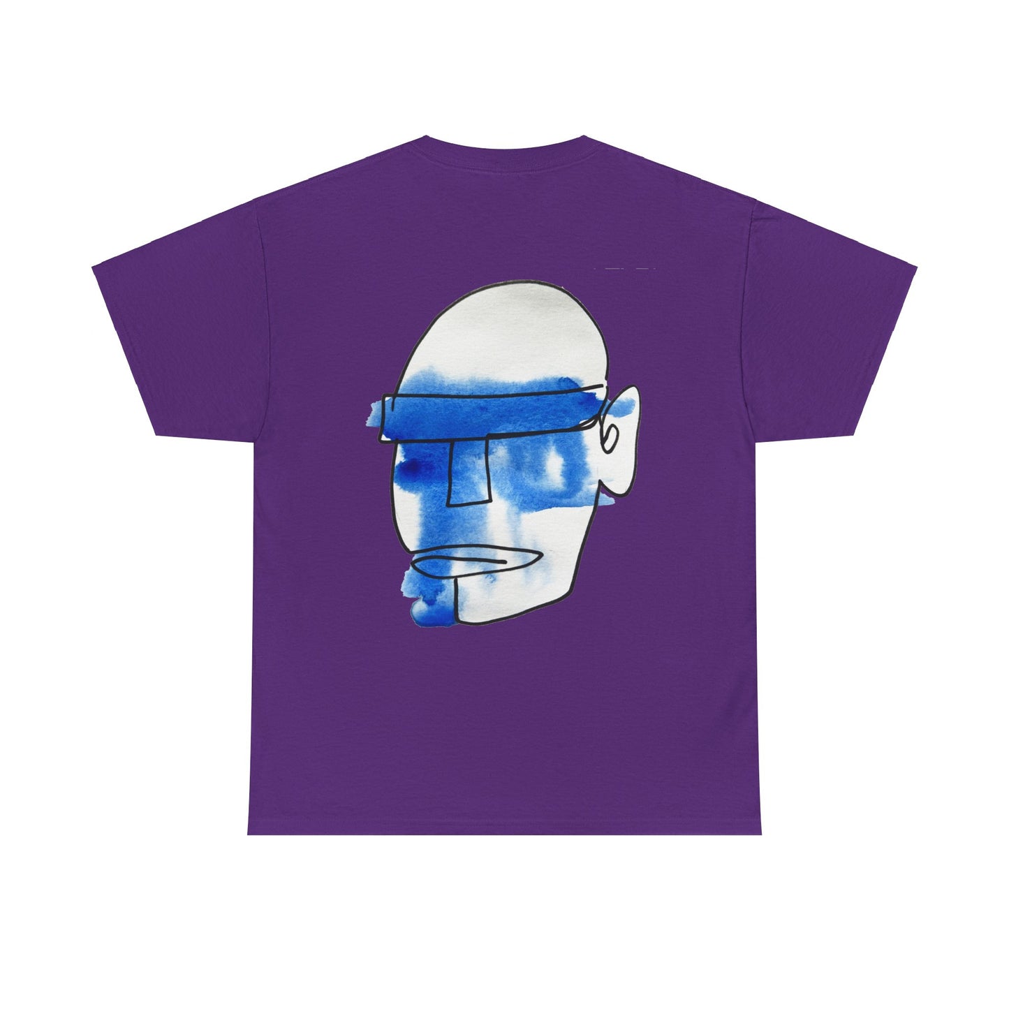 Mask - Unisex Heavy Cotton Tee: Comfort & Style - DANA Shop - T-Shirt - Purple - S 100% US Cotton - Casual to Semi-Formal Tee