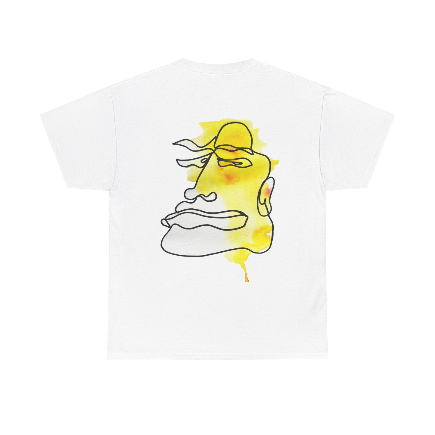 Not Sad - Heavy Cotton T-shirt - DANA Shop - T-Shirt - White - S Crew neck - DTG - Men's Clothing