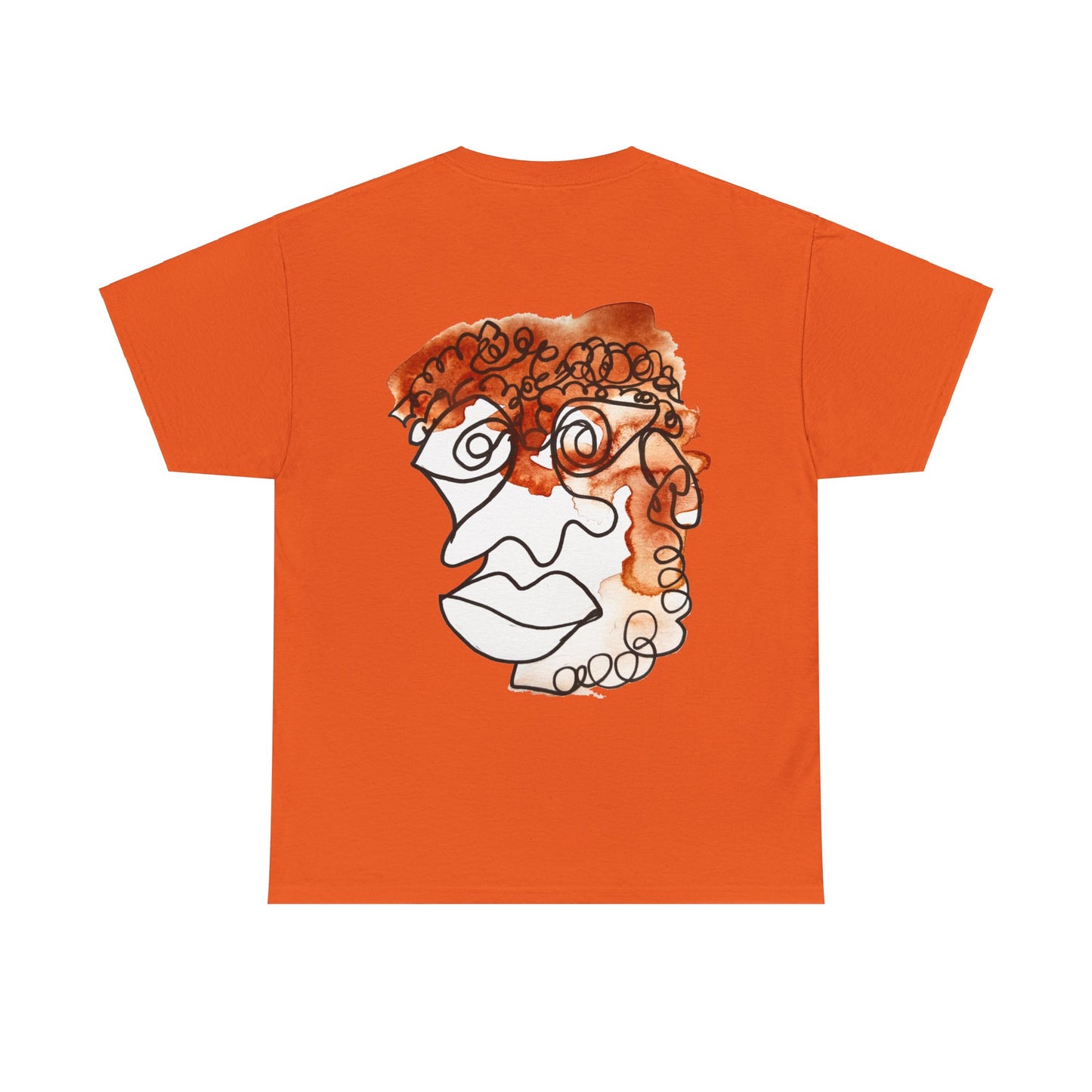 Doleful - Unisex Heavy Cotton Tee: Comfort & Style - DANA Shop - T-Shirt - Orange - S 100% US Cotton - Casual to Semi