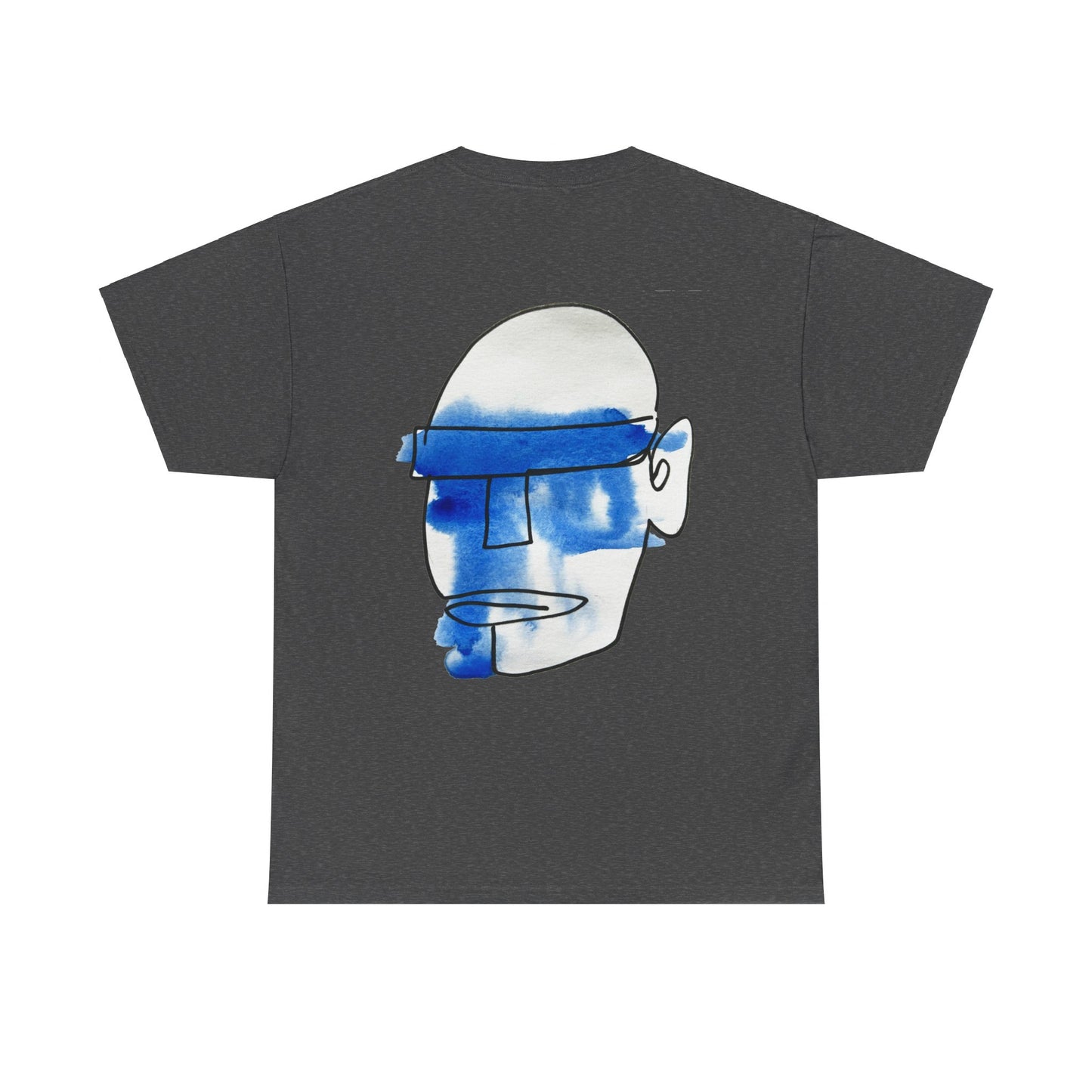 Mask - Unisex Heavy Cotton Tee: Comfort & Style - DANA Shop - T-Shirt - Dark Heather - S 100% US Cotton - Casual to Semi