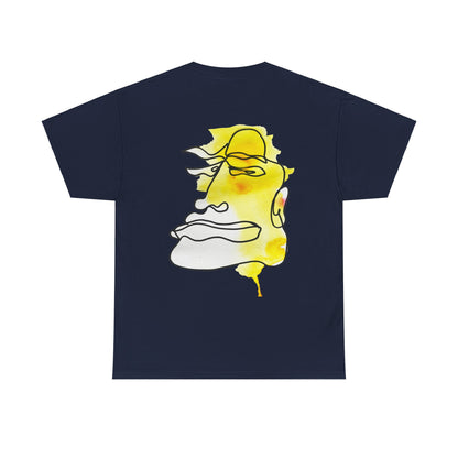 Not Sad - Heavy Cotton T-shirt - DANA Shop - T-Shirt - Navy - S Crew neck - DTG - Men's Clothing