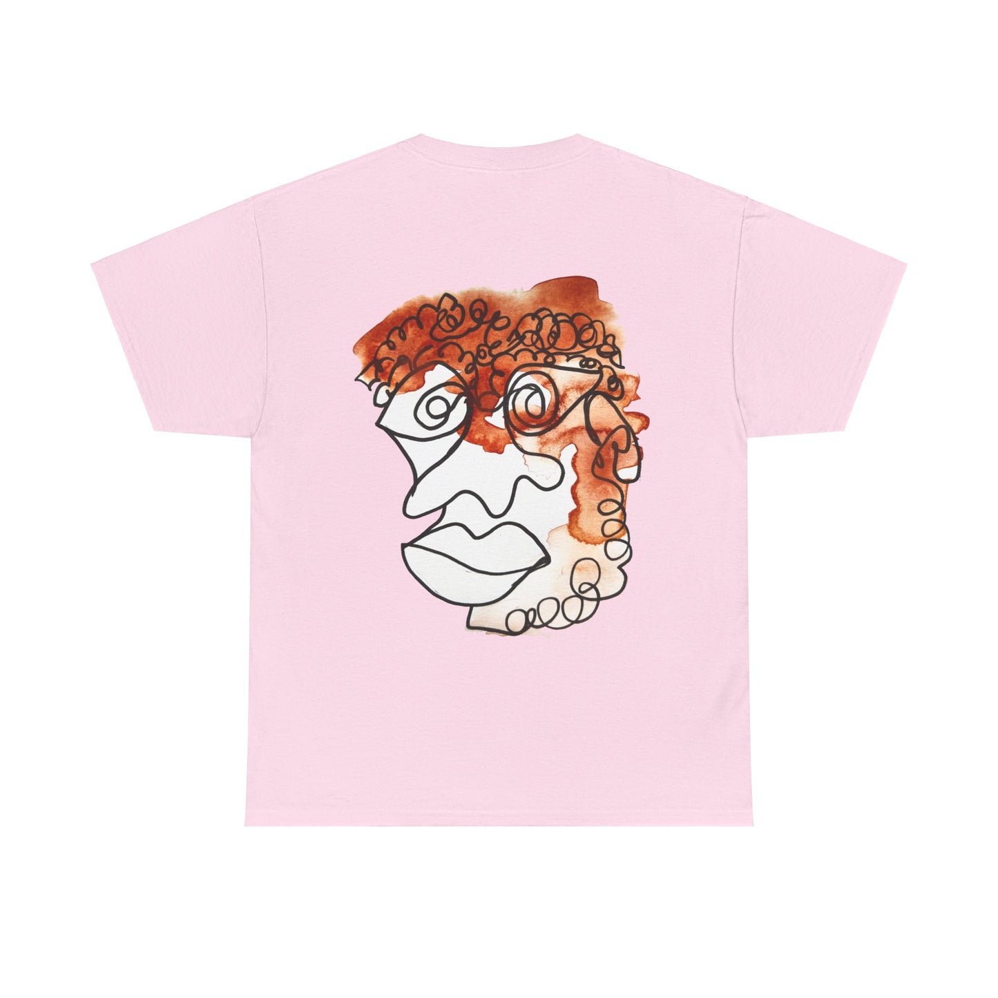 Doleful - Unisex Heavy Cotton Tee: Comfort & Style - DANA Shop - T-Shirt - Light Pink - S 100% US Cotton - Casual to Semi