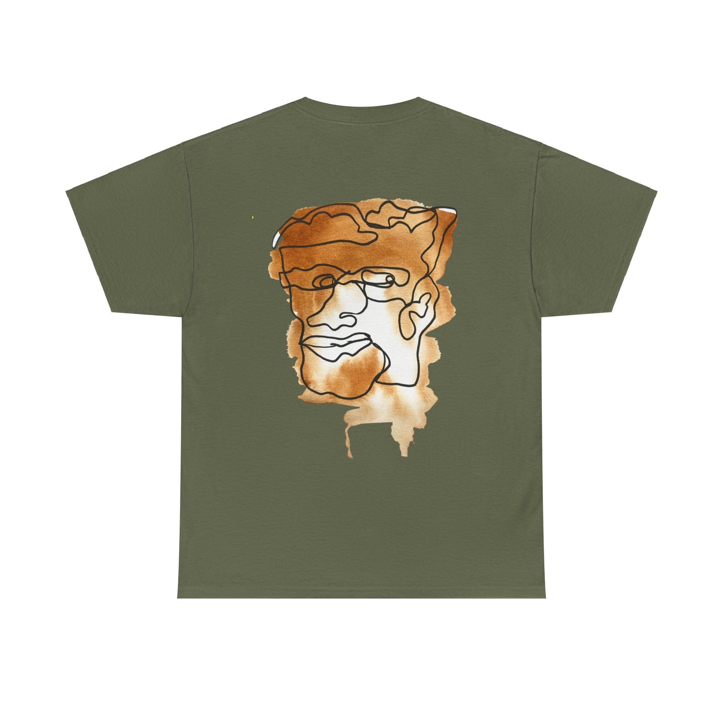 Think About It - Heavy Cotton T-shirt - DANA Shop - T-Shirt - Military Green - S Crew neck - Men's Clothing