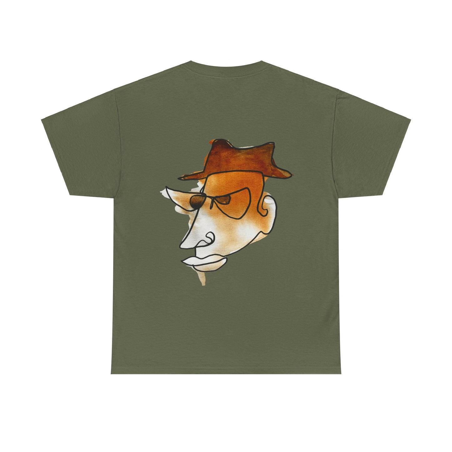 Explorer - Unisex Heavy Cotton Tee: Comfort & Style - DANA Shop - T-Shirt - Military Green - 100% US Cotton - Casual to Semi