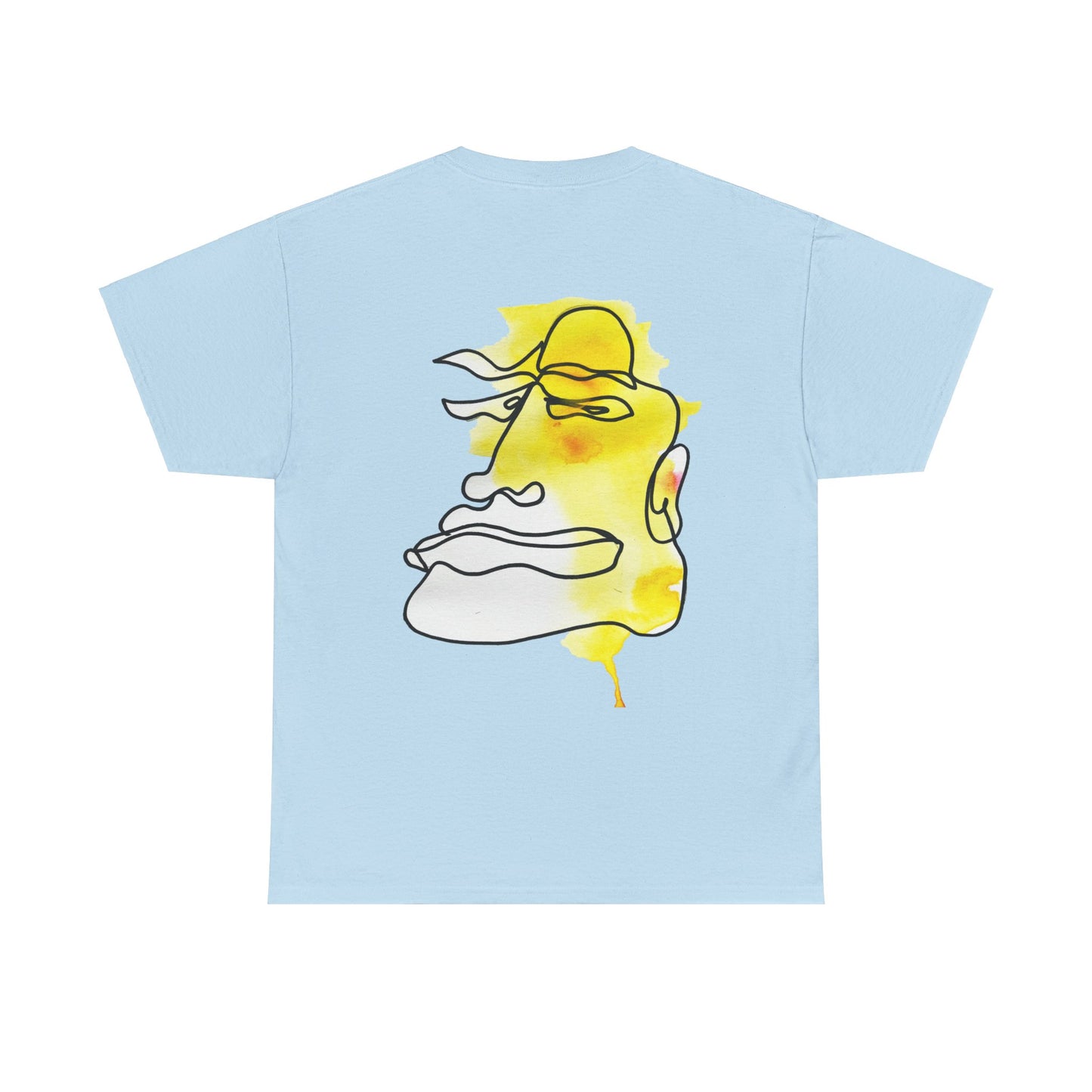 Not Sad - Heavy Cotton T-shirt - DANA Shop - T-Shirt - Light Blue - S Crew neck - DTG - Men's Clothing