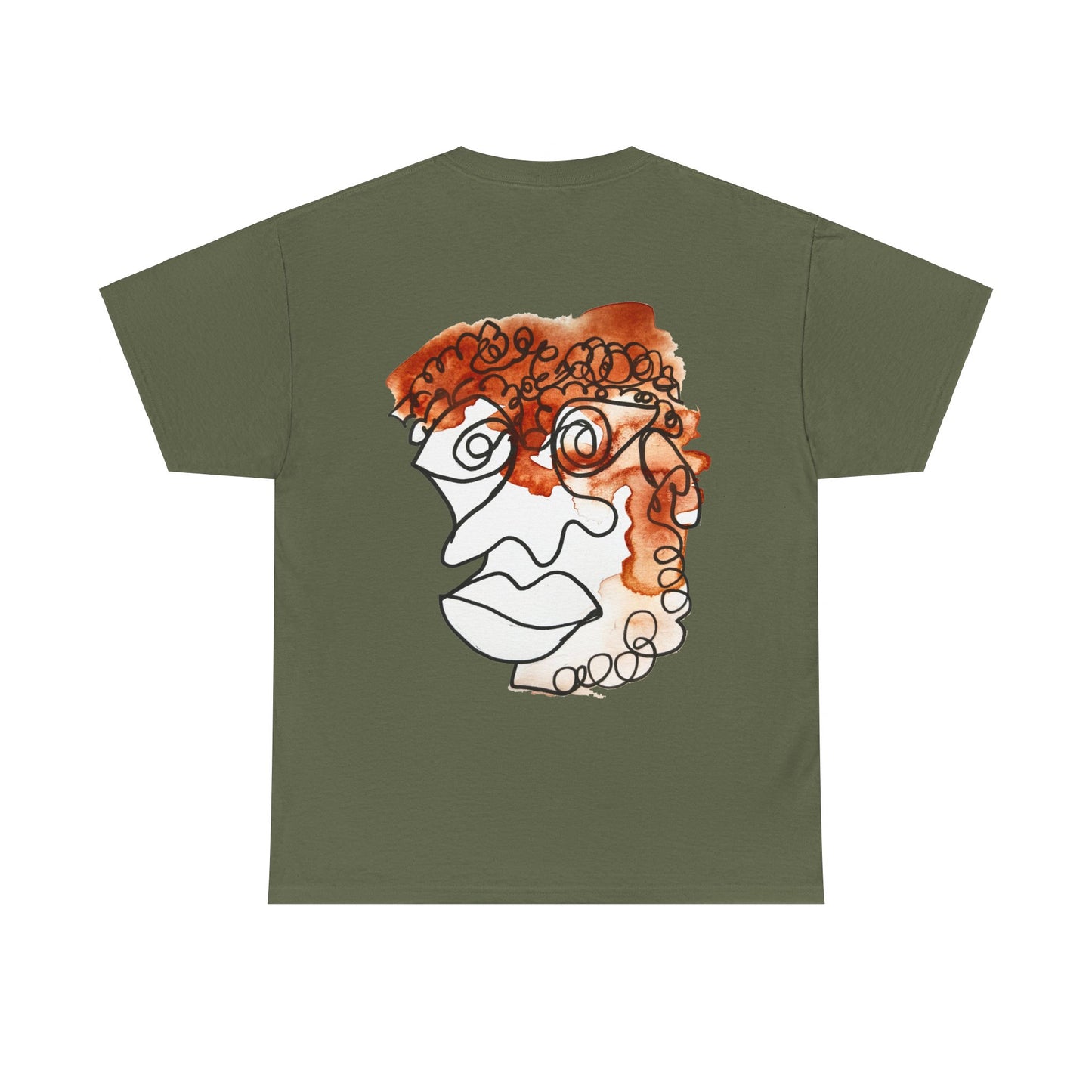 Doleful - Unisex Heavy Cotton Tee: Comfort & Style - DANA Shop - T-Shirt - Military Green - S 100% US Cotton - Casual to Semi